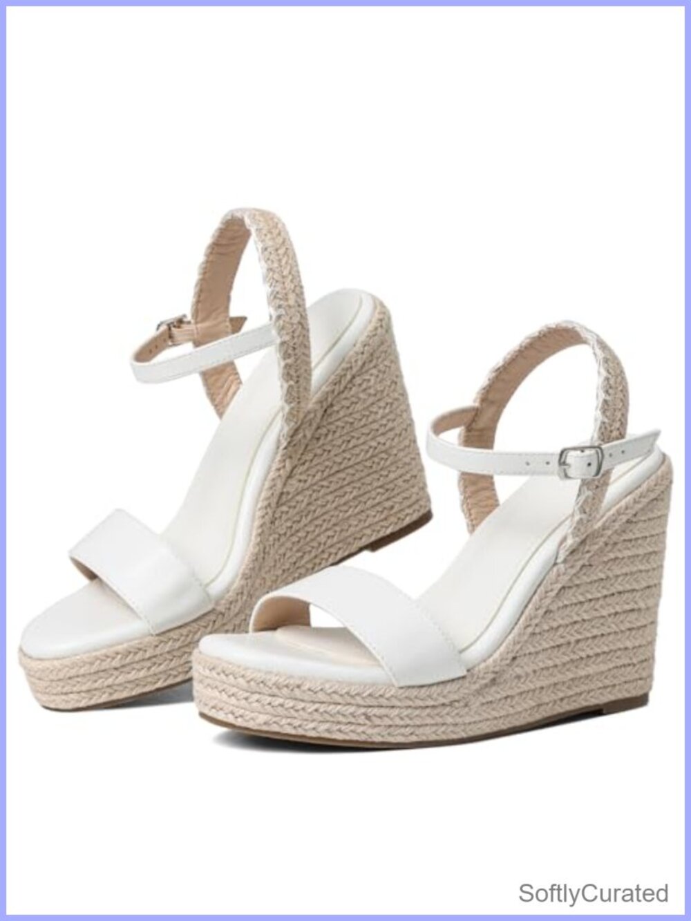 Womens Espadrille Wedge Sandals Platform High Heel Open Toe Slingback